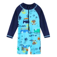 baohulu toddler baby swimwear cartoon upf50 boys swimsuit beachwear long sleeve one piece rashguard children kids bathing suit