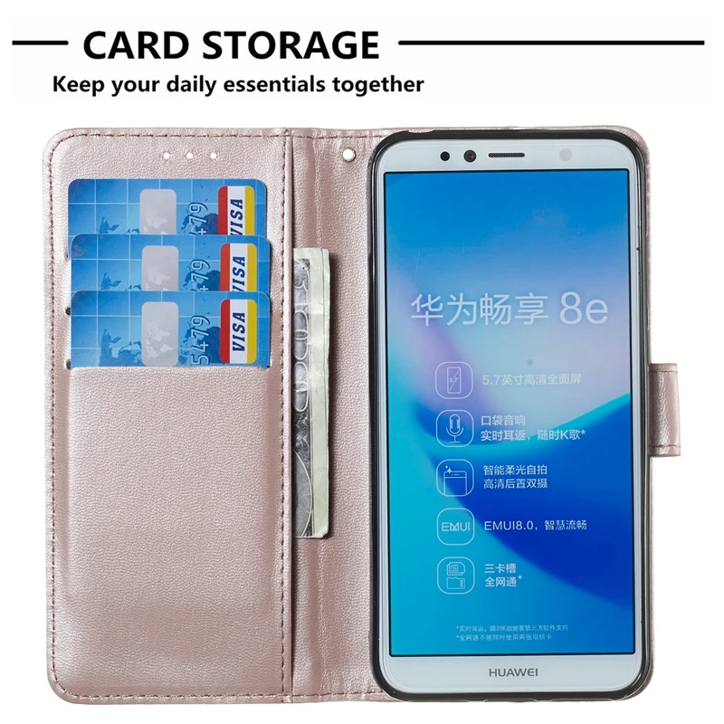 Кожаный чехол-книжка с бумажником для Coque Hawei Y6 2018 телефона Etui Honor 7A 7 A A7 | Мобильные