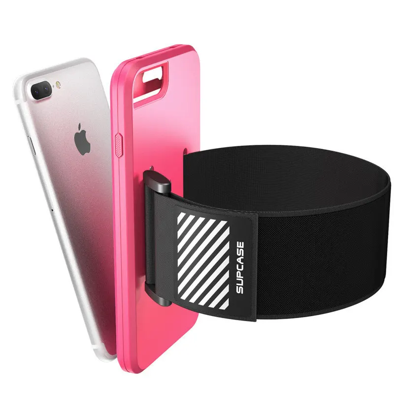 Pink SUP чехол для iPhone 7 Plus(), 8 Plus() нарукавный чехол, легко прилегающий спортивный нарукавник без встроенной защитной пленки для экрана - Цвет: Pink