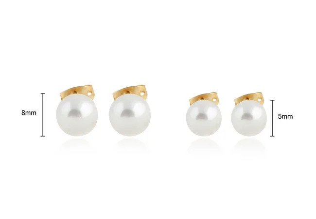 Серьги-гвоздики с белым жемчугом, женские серьги D'oreille Perles Orecchini Perle Aretes Perlas Brinco Perolas, золотые жемчужные ювелирные изделия E2899