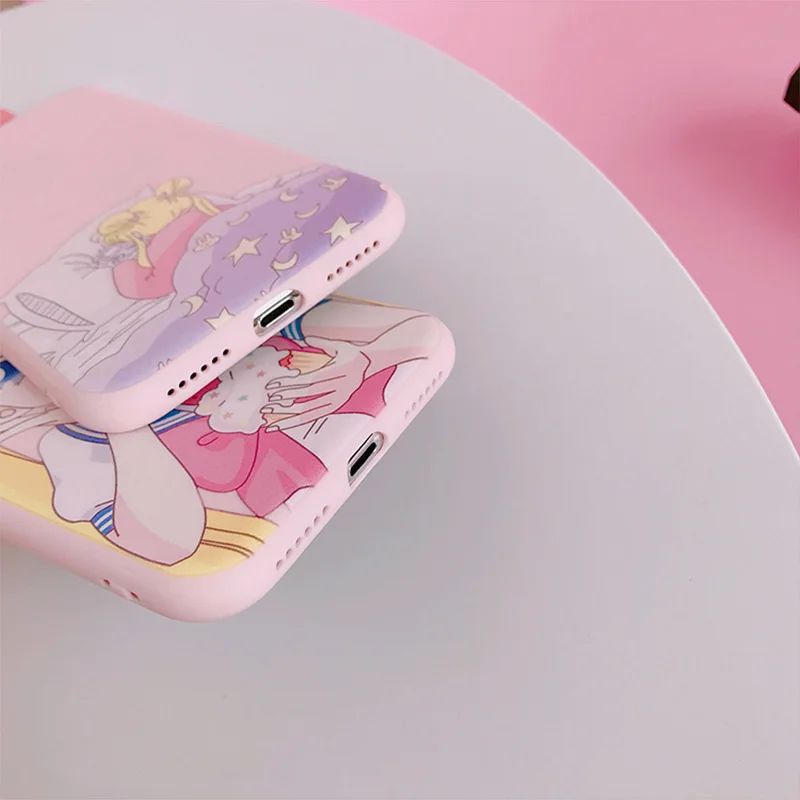 Сейлор Мун чехол для телефона для samsung A70 S8 A50 S9 Примечание 10 плюс 9 8 S10 S7 край a5 a8 a30 a80 s9 plus s10e милый мягкий чехол для задней крышки