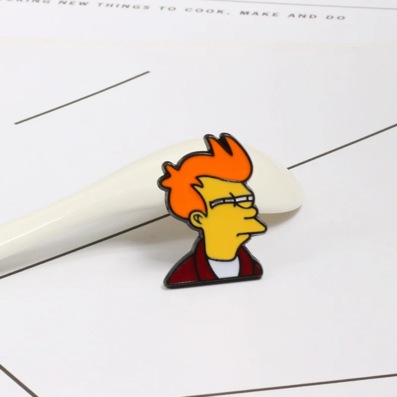 Аниме иконы Futurama комикс человек брошь Панда медведь кошка Альпака Металлические