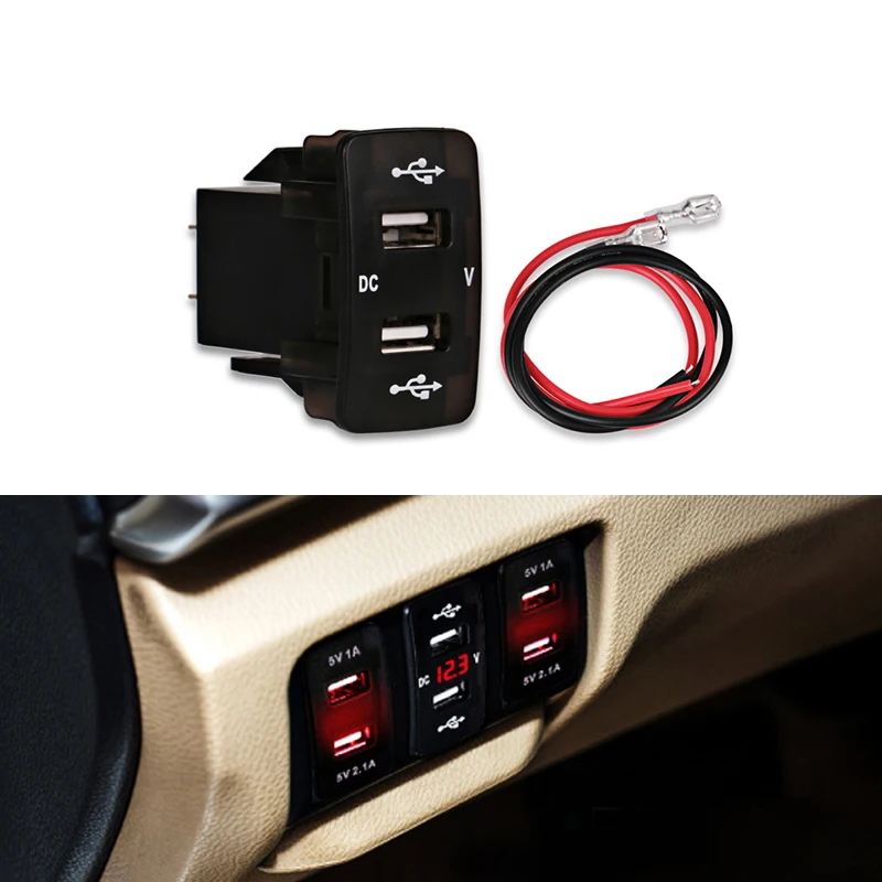 Автомобильное зарядное USB устройство для прикуривателя 5 В 2 1 А 12 В|Зарядные