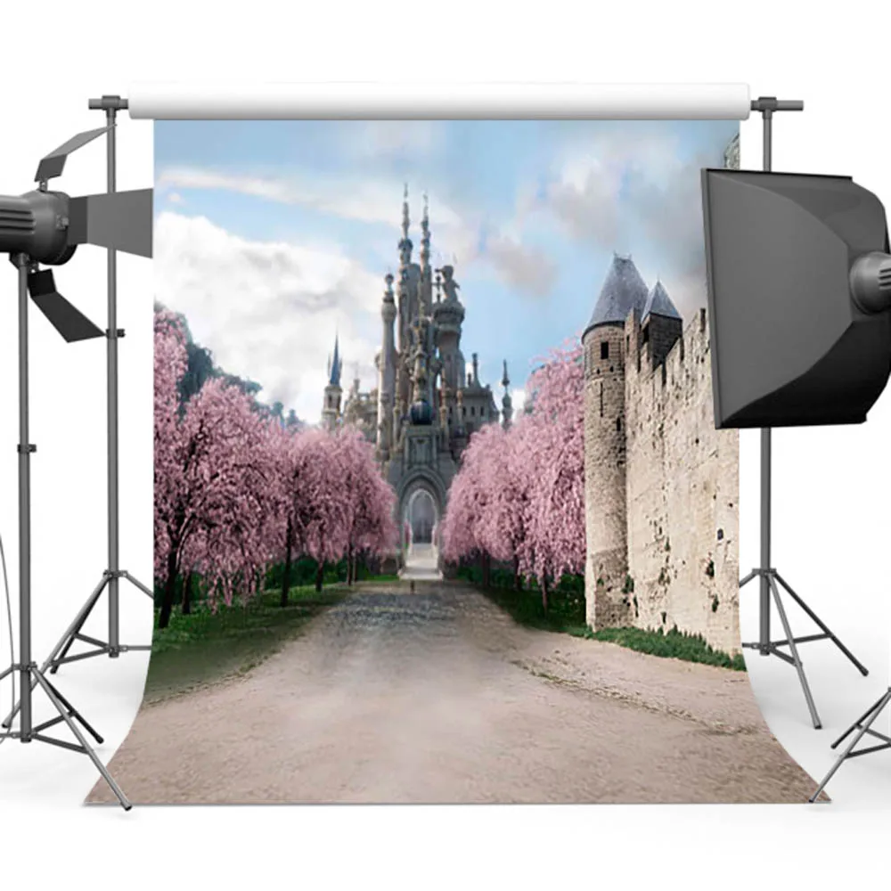 Фотофон Mehofoto с изображением замка улицы фотография фон для фэнтези дня рождения