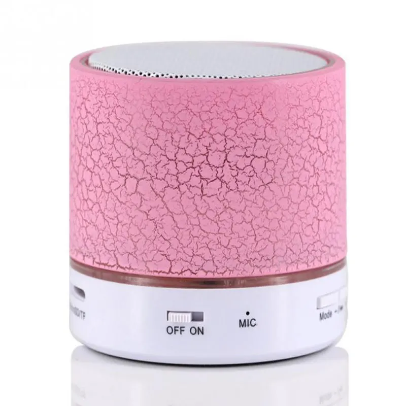 Pink Портативный Мини Bluetooth динамик s беспроводной Hands Free светодиодный динамик TF USB FM звук музыка для iPhone X samsung мобильный телефон - Цвет: Pink