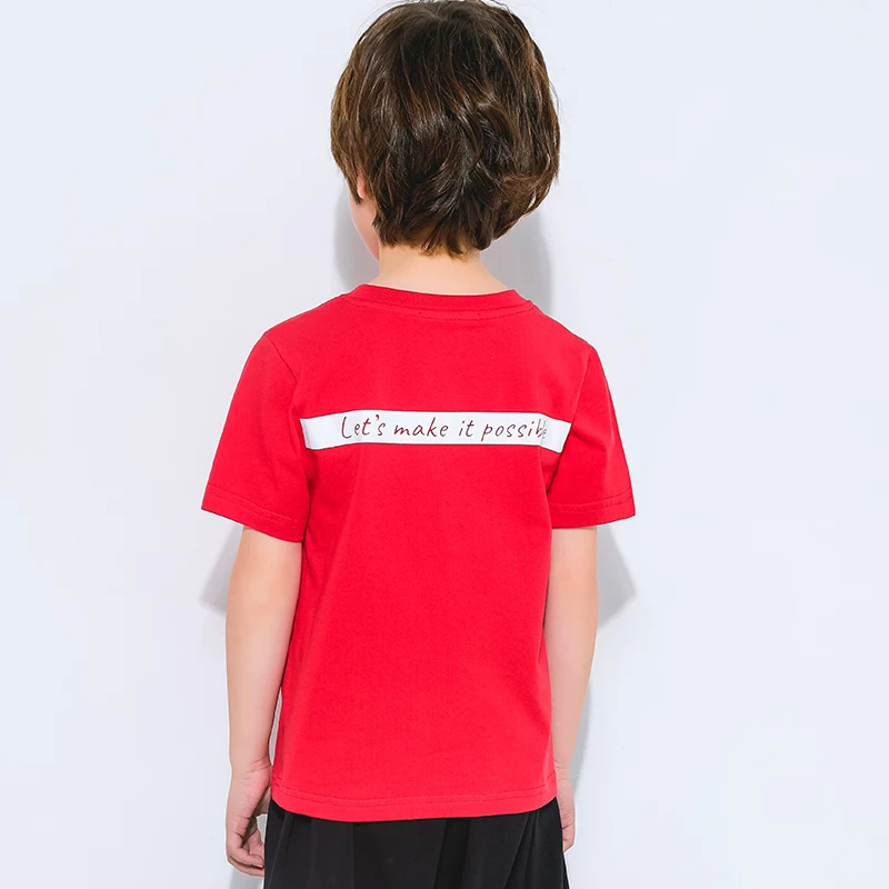 Pioneer Kids/футболки стандартной посадки летняя футболка для мальчиков-подростков Повседневная тонкая хлопковая Футболка для детей, одежда BDT910129