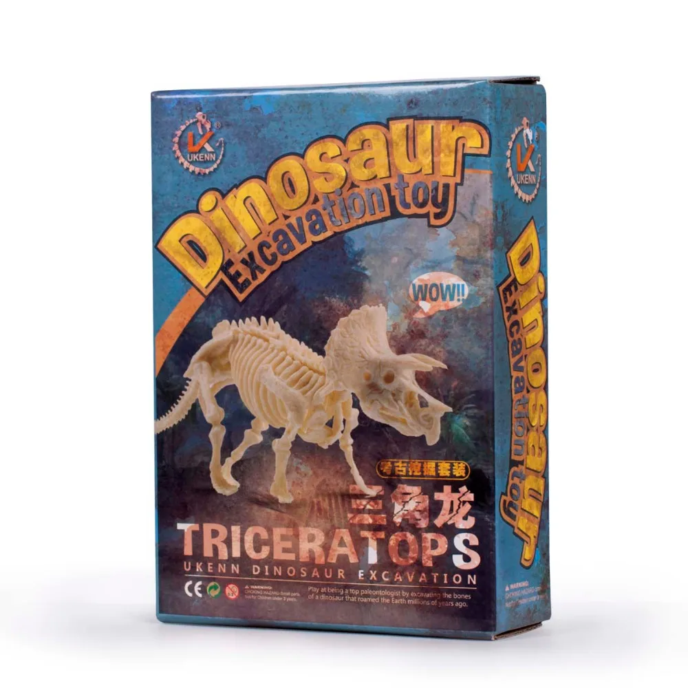 Ukenn T-Rex Dinosaur раскопок комплект 3D Юрского периода Дино животных модель