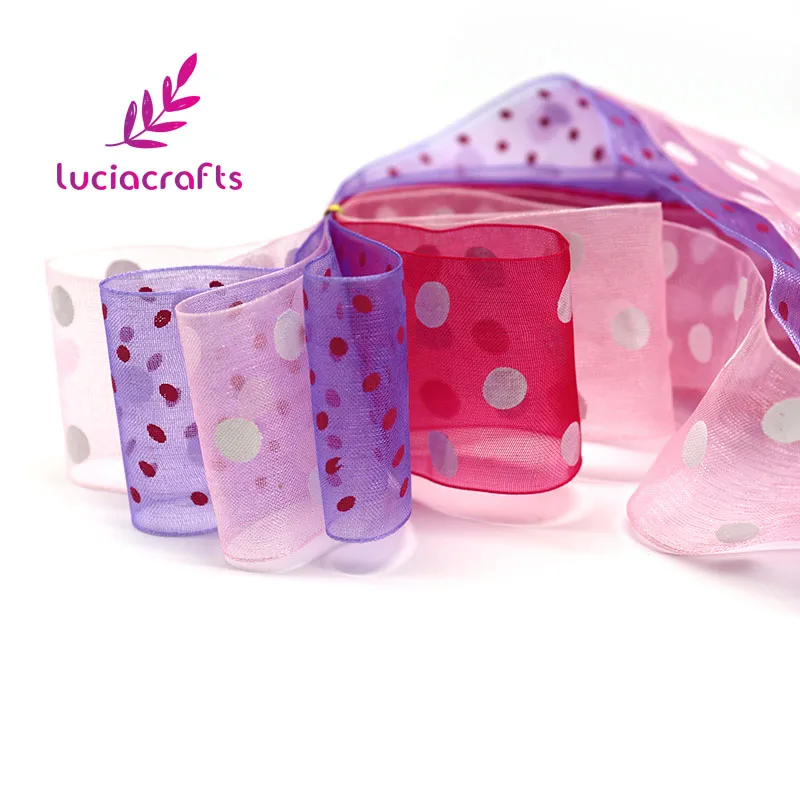 Lucia crafts 12y/24y 1y/style 10 40 мм случайная смешанная печать ленты из органзы головные