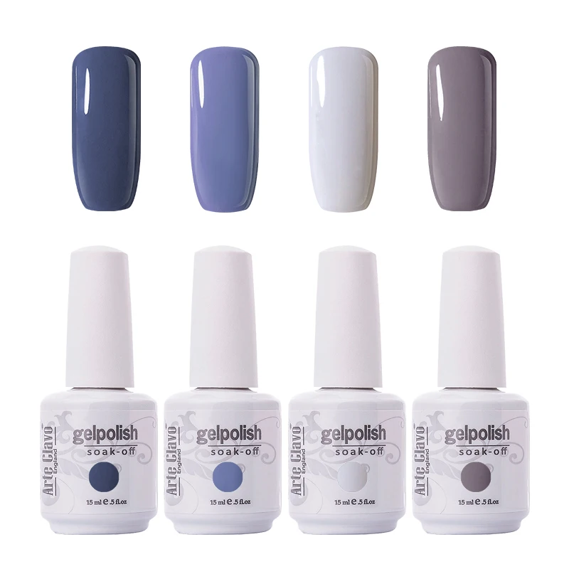 ZH09-15ml-4P Arte Clavo, телесный цвет, 15 мл, СВЕТОДИОДНЫЙ УФ-гель, лаки для ногтей, замочить от лака, Набор лаков, стойкий лак для ногтей - Цвет: ZH09-15ml-4P