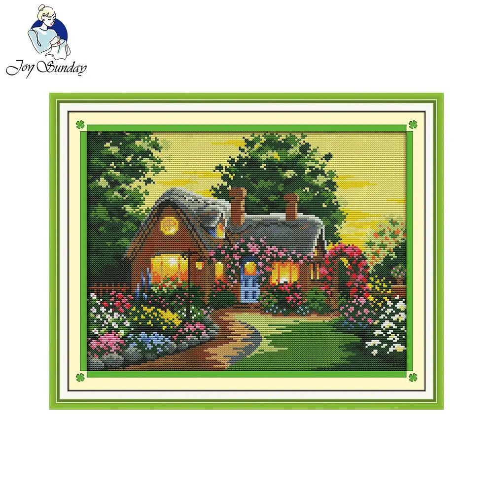 Набор для вышивки крестиком Joy Sunday из хлопчатобумажной нитки|cross stitch set|set for