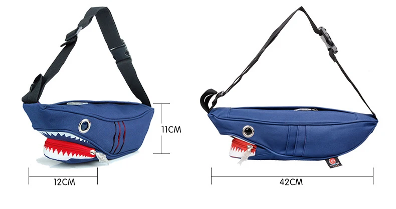 Женские сумки-мессенджеры на одно плечо из водонепроницаемой лакированной кожи с принтом животных в форме акулы