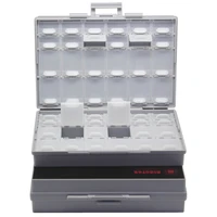 aidetek box organizer craft beads storage lids empty enclosure smd smt organizer surface mount plastic toolbox label 2boxall48