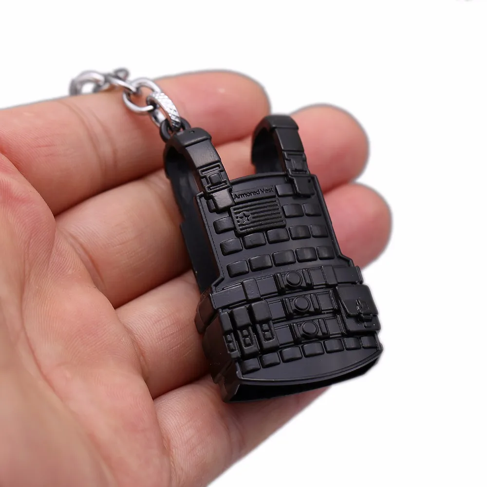 Новинка пуленепробиваемый жилет 3D уровня PUBG брелок металлическая подвеска