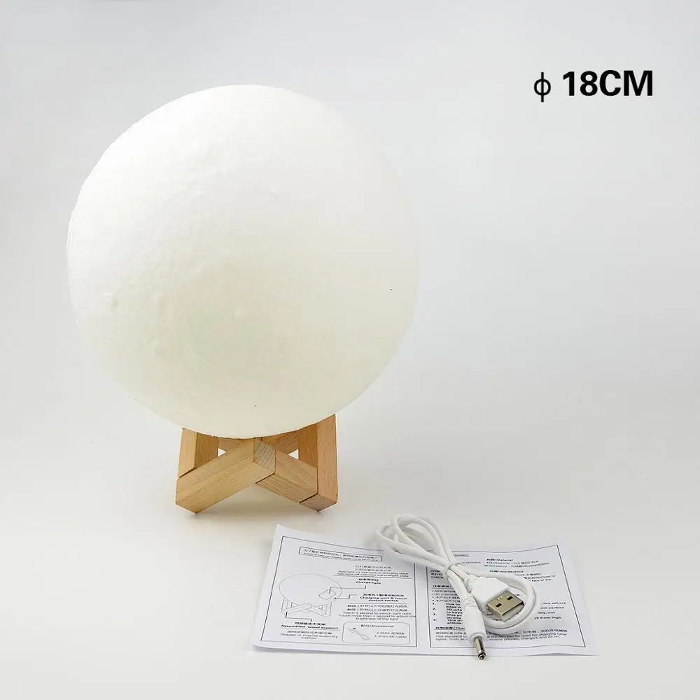 18CM Светодиодный настольный светильник, 5 В, USB мощность, перезаряжаемая настольная лампа, прикроватная лампада, лампа для кровати с регулируемой яркостью, сенсорный переключатель для освещения спальни - Lampshade Color: 18CM