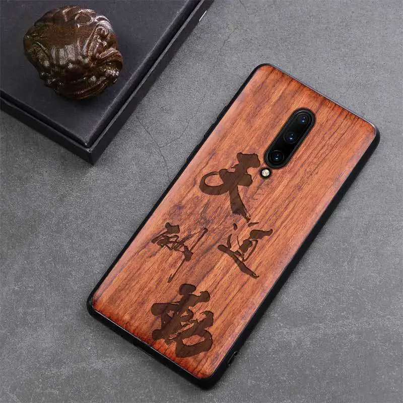 One plus 7 Pro Чехол Boogic оригинальный настоящий Деревянный чехол для телефона funda Oneplus 5T