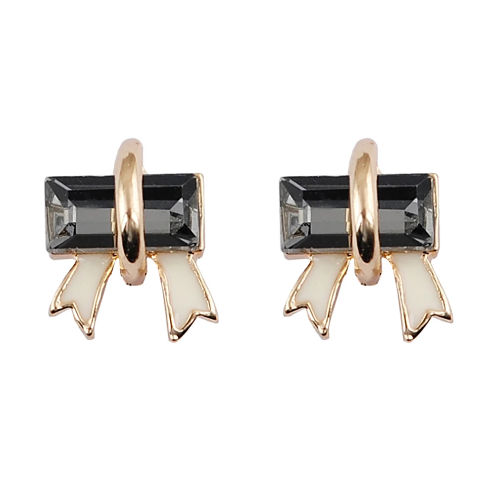 

Rectangular Glass Bow Shape Earrings Jewelry Wholesale Free Shipping