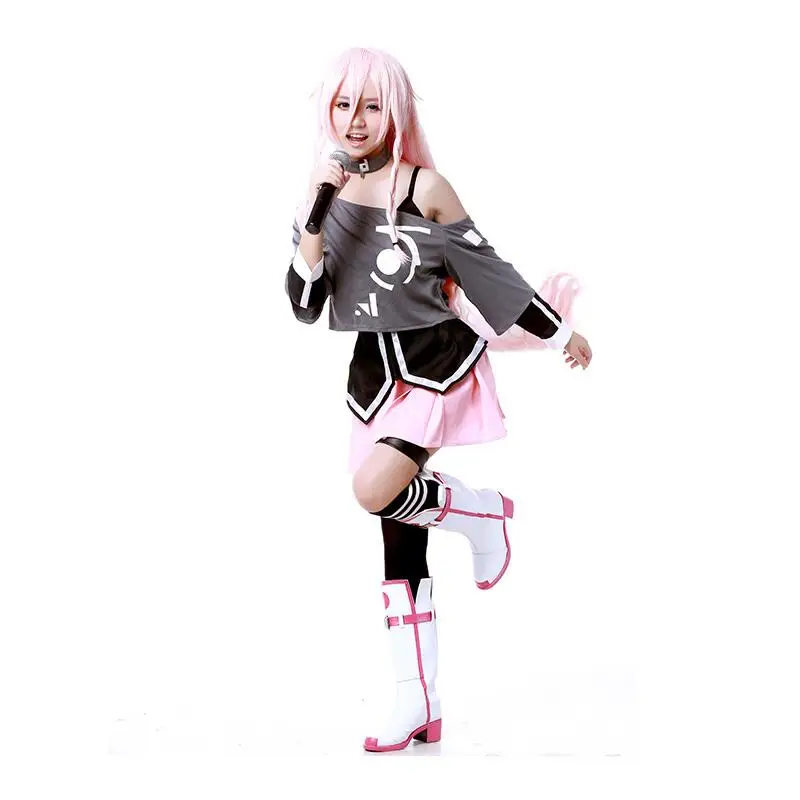Rolecos аниме VOCALOID3 библиотеки IA Косплэй костюм Си ботинки для Маскарадного костюма