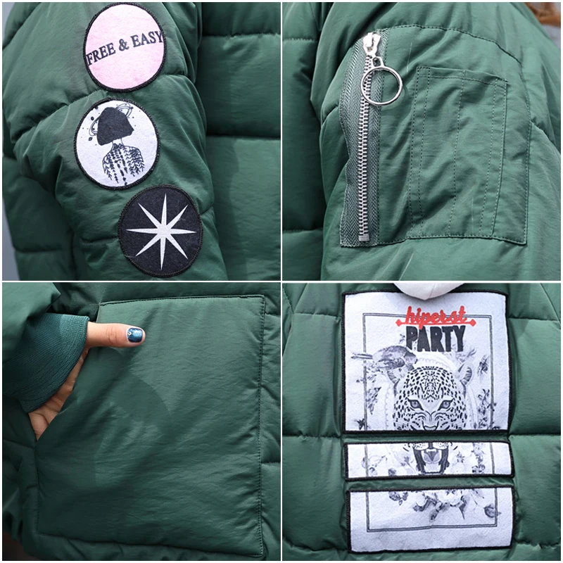 Новое поступление 2019 года зимняя куртка для женщин Oversize Модные женские s пальто