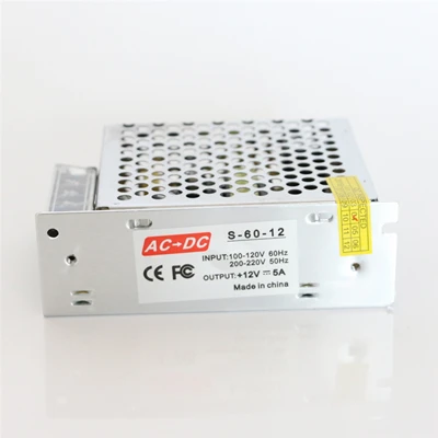 12V Светодиодный драйвер AC110V/220 V к 12 в 1/2/3/5/10/15/20A адаптер питания 12 W-240 W трансформатор освещения для светодиодной ленты/CCTV - Испускаемый цвет: DC12V 5A 60W