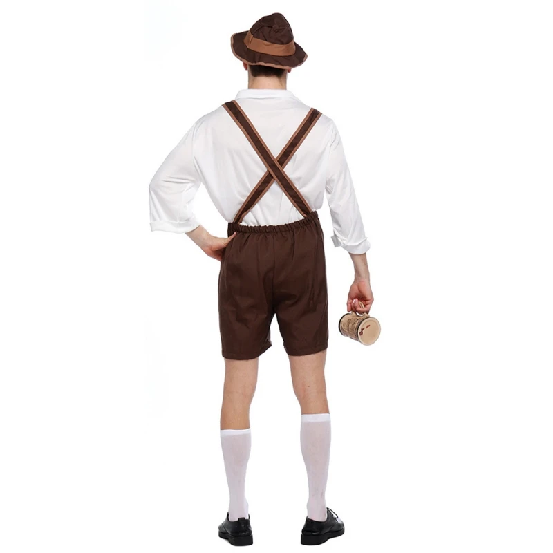 Мужской костюм для немецкого фестиваля Октоберфест взрослых сцены Lederhosen