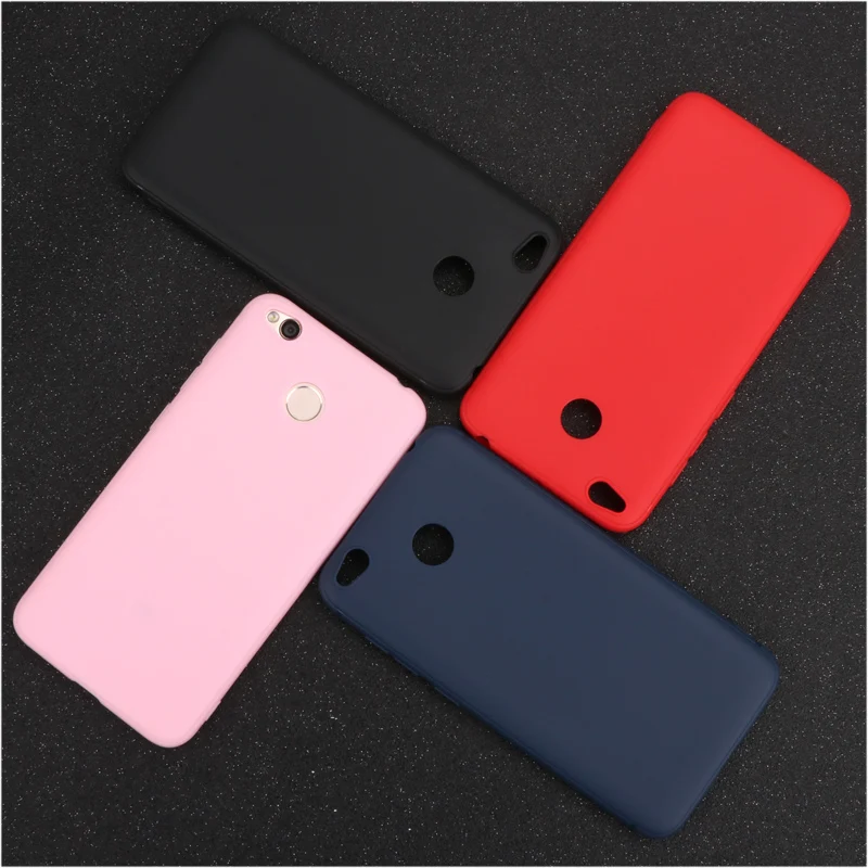 Чехлы для Redmi 4X матовые мягкие чехлы оригинального Xiaomi 4 X Pro чехол бампер телефона