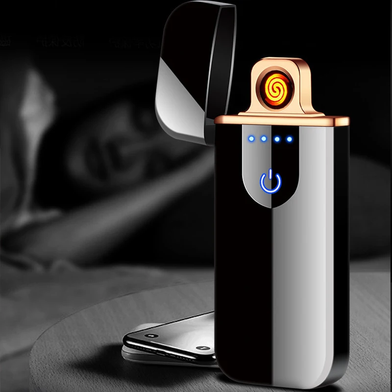 USB Вольфрамовая сигаретная Зажигалка сенсорный переключатель курительная