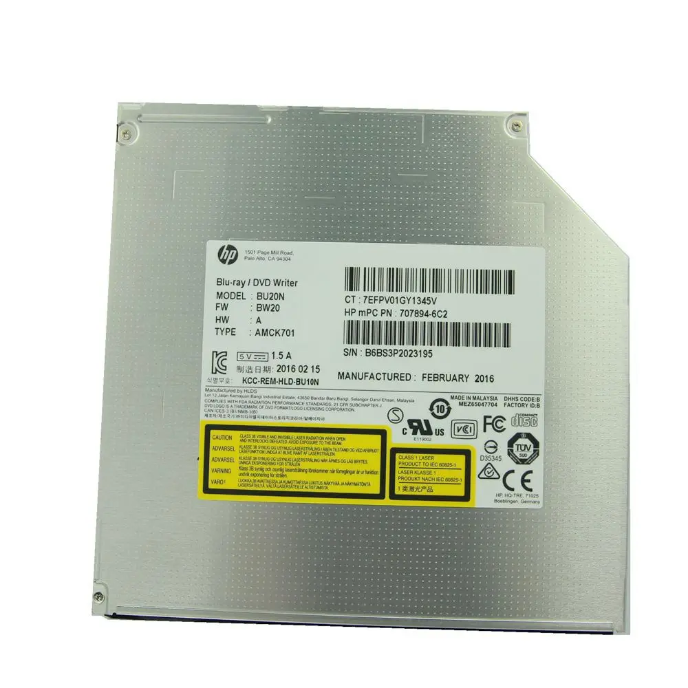 9 5 мм HL/HP BU20N SATA Blu Ray BDRE DVDRW Rewriter Drive|Оптические дисководы| |