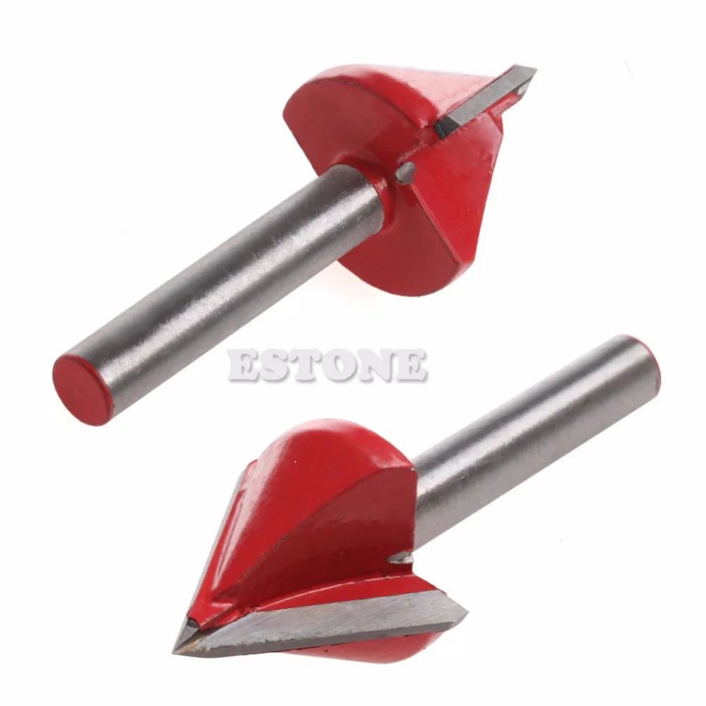 1/4 &quotV Groove Bit CNC 60 градусов маршрутизатор резьба инструмент деревообрабатывающий