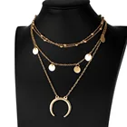 Ожерелье-чокер с круглым кулоном в европейском и американском стиле, многослойное ожерелье с шариками, ювелирные ожерелья и подвески
