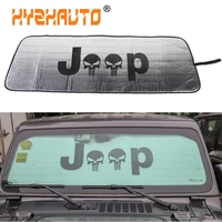 HYZHAUTO Auto Front Windshield SunShade for Jeep Wrangler TJ JK JL 1997-2018+ Car Visor Window Solar UV Rays Protector Cover