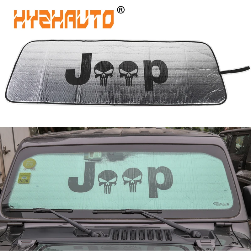 Автомобильный солнцезащитный козырек для лобового стекла HYZHAUTO Jeep Wrangler TJ JK JL 1997-2018