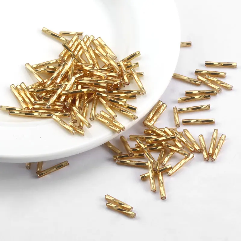 gsha 30 г/упак. цвет покрытия 2.5X12.mm прозрачная трубка бисер Стеклянные Бусины Подходят изготовление браслета ожерелья DIY для жен - Цвет: gsha