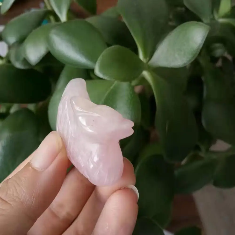 Натуральный авантюрин роза кварц животное кристалл камень Любовь мандарина утка
