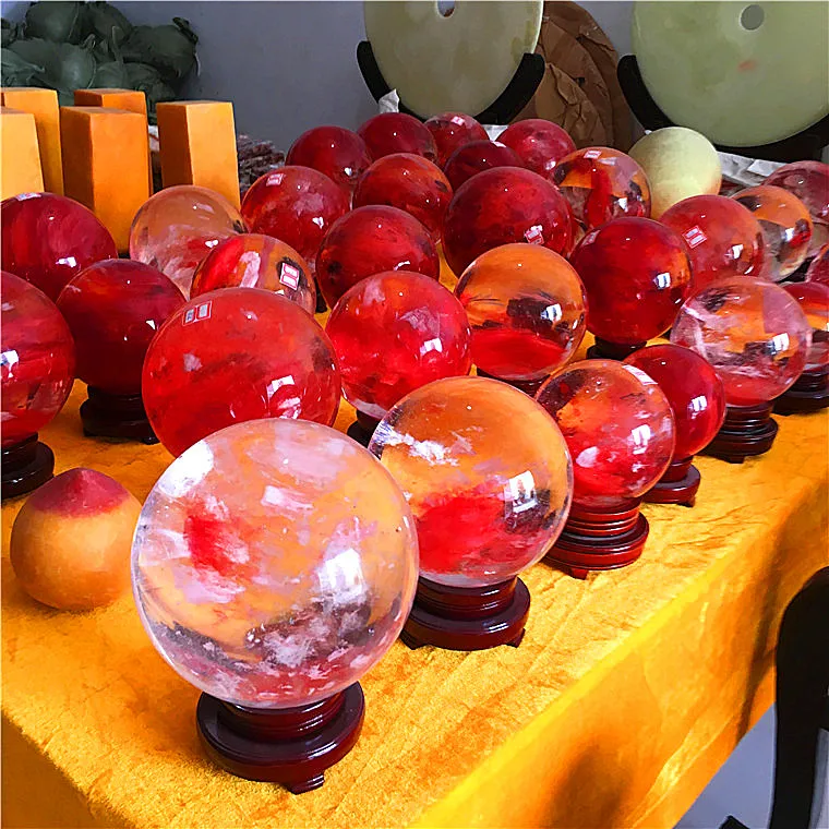 Алмазная живопись. Натуральный Красный плавленый кварц искусственная удача.