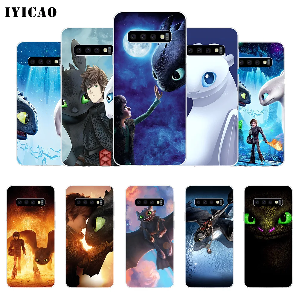 Мягкий силиконовый чехол для телефона IYICAO Train Your Dragon Samsung Galaxy S10e S10 S9 S8 Plus S7 Edge