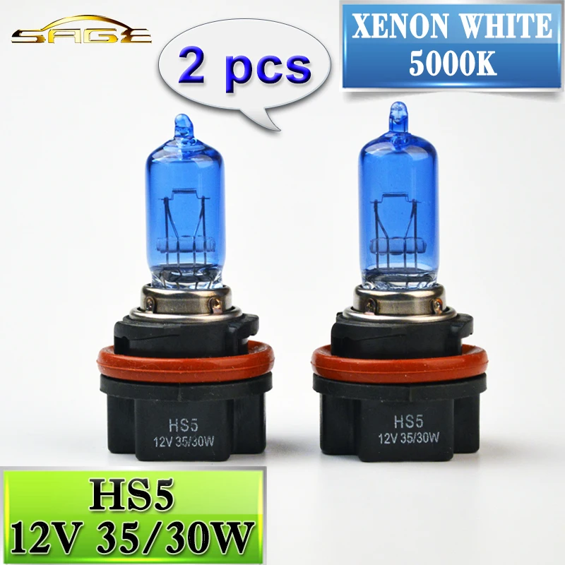 Flytop HS5 колба для мотоцикла 12 V 35/30 Вт 1 пара супер белый P23T синий Стекло 5000 К