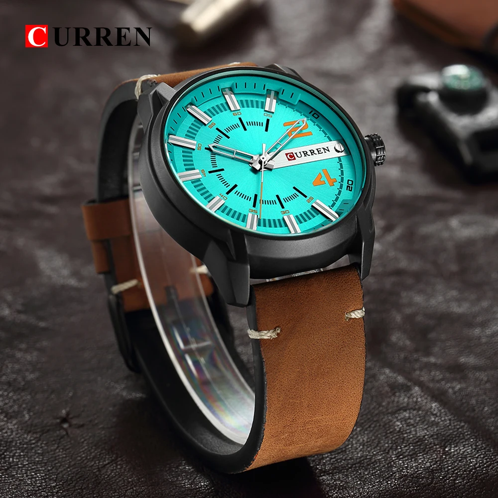 Reloj Hombre CURREN Топ бренд класса люкс модные уникальные кварцевые мужские часы с