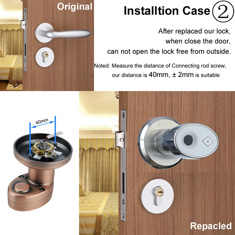 RAYKUBE ручка Электронная блокировка отпечатков пальцев Smart ригель без ключа