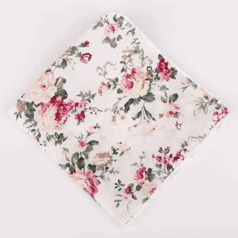 Карманный квадратный цветочный браслет RBOCOTT из хлопка для мужчин Свадебный