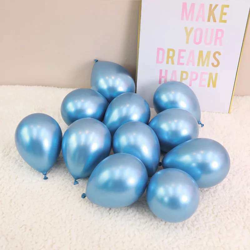 12pcs/lot Pink Chrome Metallic balloon Golden latex Wedding Bridal Shower Theme Party Air Helium Decor 10 inch Balloons | Дом и сад