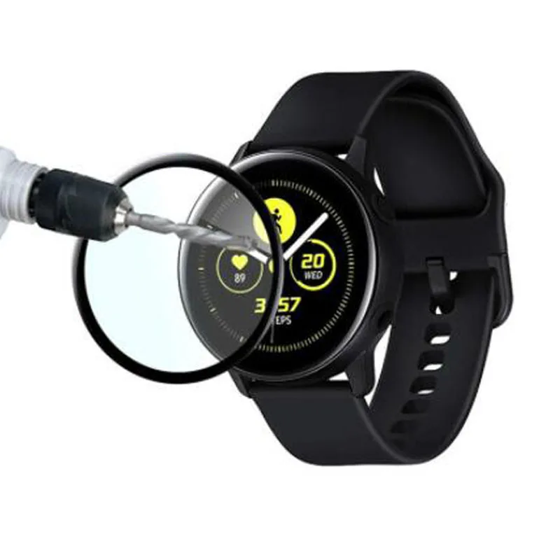 Защитная 3d пленка из стекловолокна с закругленными краями для Samsung Galaxy Watch Active 2 40