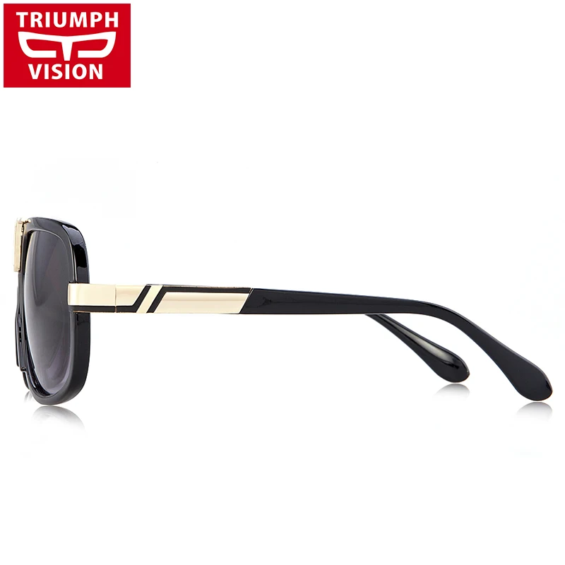 Триумф видения черные очки Мужчины Градиент UV400 солнцезащитные для мужчин пилот