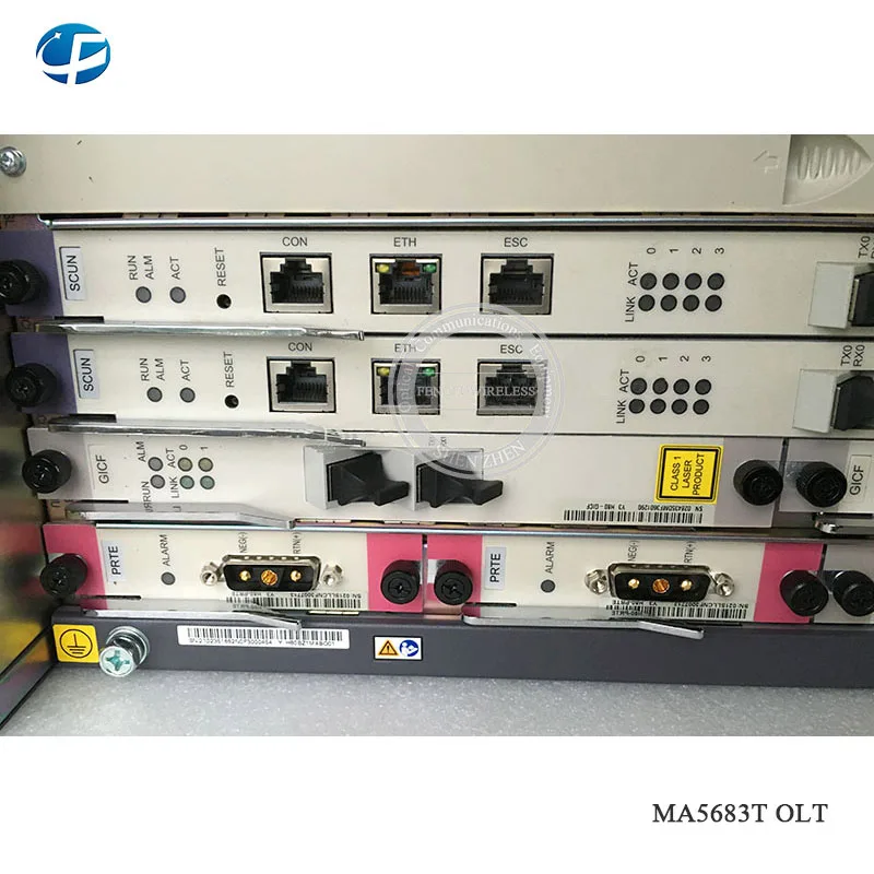 Hua wei 6U GPON OLT MA5683T с 2 * SCUN + 2pcs PRTE 1*10G X2CS 1PCS 8 портов GPBD C плата 8pcs SFP moudle HUA WEI