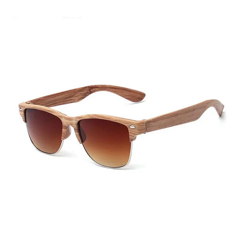 2020 модные деревянные солнцезащитные очки для женщин и мужчин Полуободковые Auti-UV