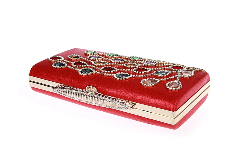 Хит продаж 2016 красная вечерняя Женская сумочка Стразы банкетная Сумочка клатч