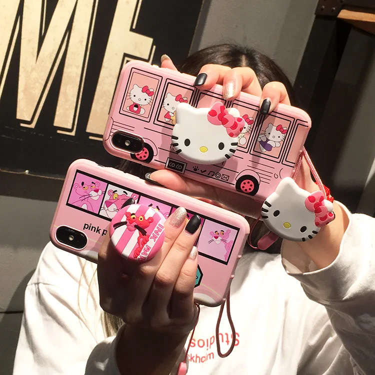 For Xiaomi Max3 phone case for Max/Max2 cat shell max3pro soft silicone back cover pink panther + removable strap |