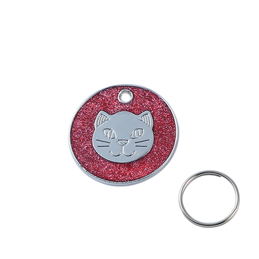 Круглый металлический ошейник для собак и кошек с именем Гравировальный