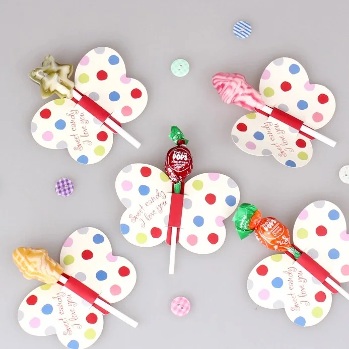 25 шт. чехол для леденцов с желтыми бабочками | Дом и сад