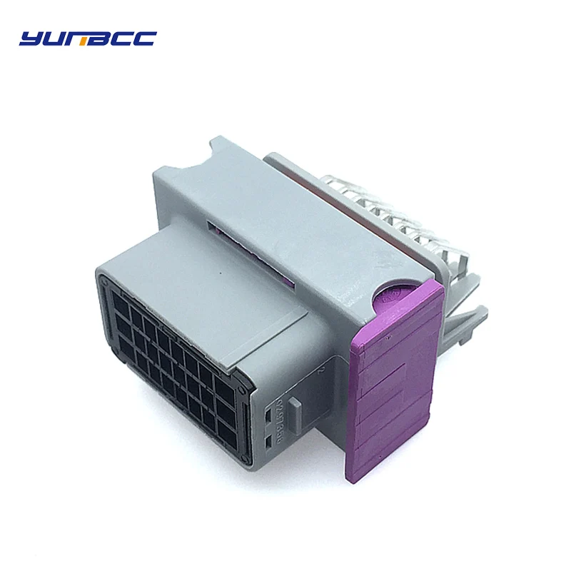 1 set of connector 1 компл. 24 pin/way ЭБУ автомобильный пластиковый корпус Чехол коробка с 24 pins серый fci авто разъемы - Цвет: 1 set of connector