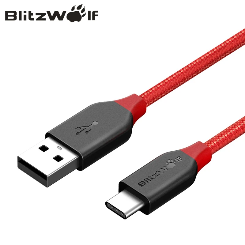 Кабель USB Type C BlitzWolf 0 9 м 1 8 м|Кабели для мобильных телефонов| |